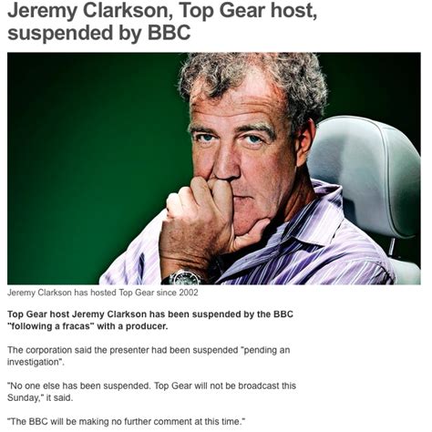 Fastest and easy online meme generator, create meme, 100000+ templates, you can upload your own foto / picture. Jeremy Clarkson suspended by BBC