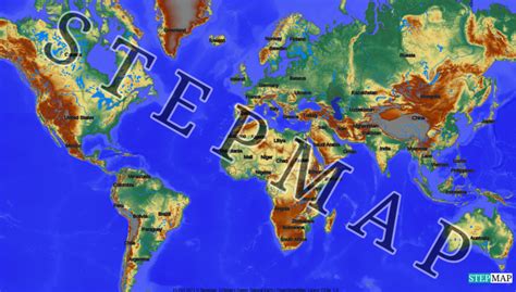 Landmass Map Of The World Map