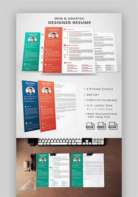30 Best Web And Graphic Designer Resume Cv Templates Examples For 2020