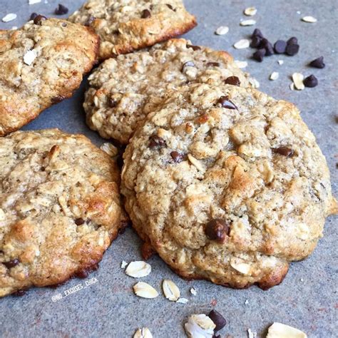 OATMEAL CHOCOLATE CHIP PROTEIN COOKIES Protein Cookie Recipe Protein Baking Protein Treats