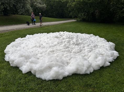 Massive Foam Blob In North York Park Result Of Liquid Soaps