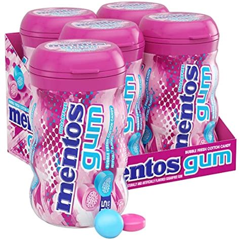 Mentos Sugar Free Chewing Gum With Xylitol Bubble Fresh Cotton Candy