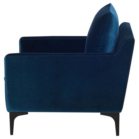Anders Single Seat Sofa In Midnight Blue By Nuevo