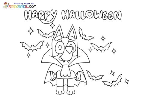 Bluey Halloween Coloring Pages Printable For Free Download