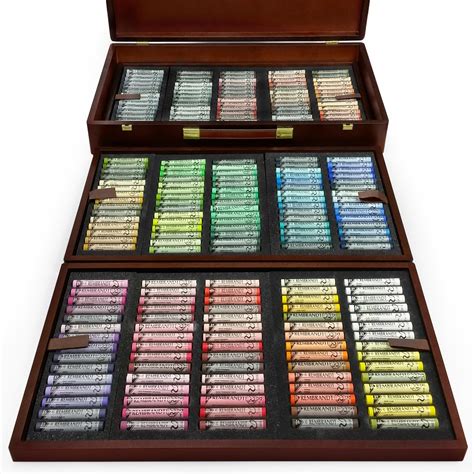 Royal Talens Rembrandt Soft Pastels Box Excellent Edition In Wooden Chest Full