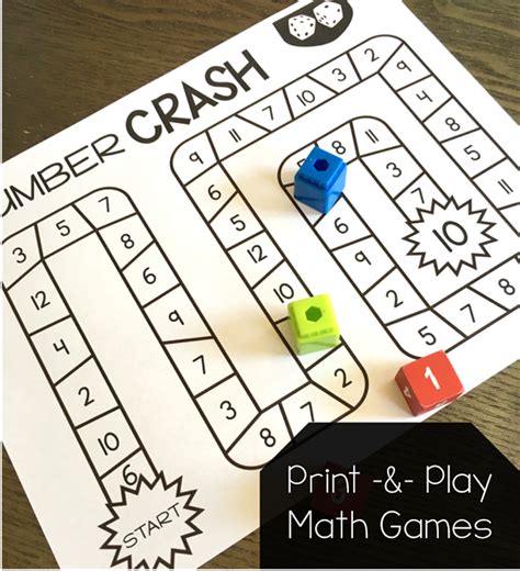 Math Games For The Whole Year Math Classroom Printable Math Games