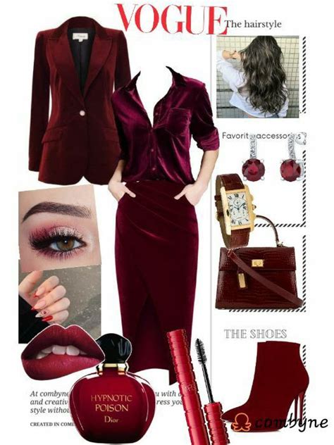 burgundy fashion burgundy polyvore image