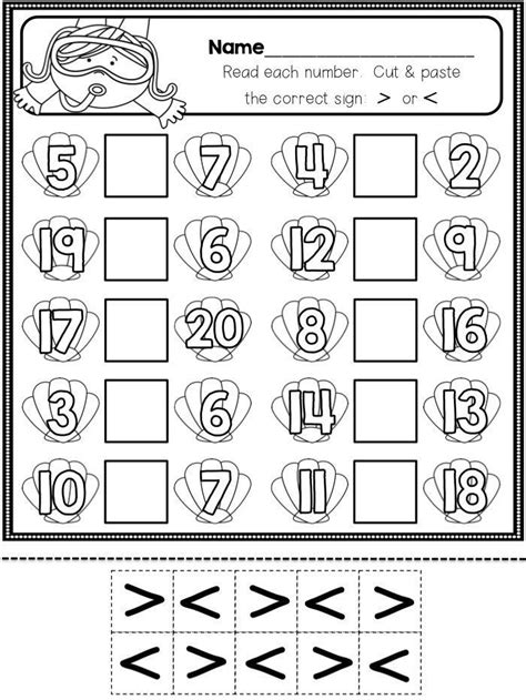 Free Math Worksheets For 1st Grade Greater Than Less Than
