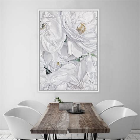 Black And White Flower Canvas Wall Art