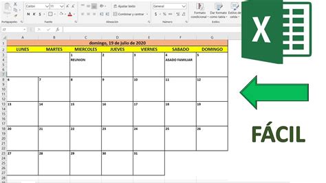 10 Pasos Fáciles Para Crear Un Calendario En Excel ¡domina La