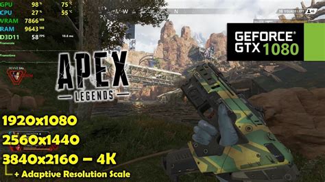Gtx 1080 Apex Legends 1080p 1440p And 4k Max Settings Youtube