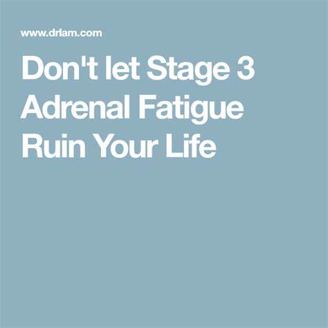 What You Need To Know About The Four Stages Of Adrenal Fatigue
