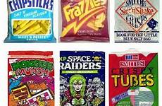 crisps sweets retro childhood 80s 1980s 90s memories tubes kids back crispy raiders space vintage munch monster crisp food shows