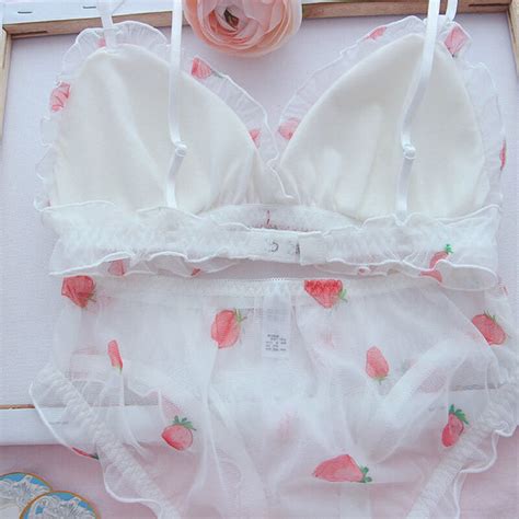 Sweet Mesh Strawberry Lingerie Set Se21200 Sanrense