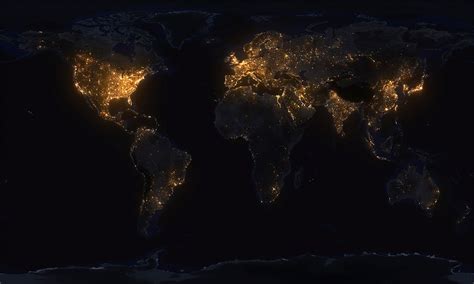 World Nighttime Map By Ohmymaps On Etsy