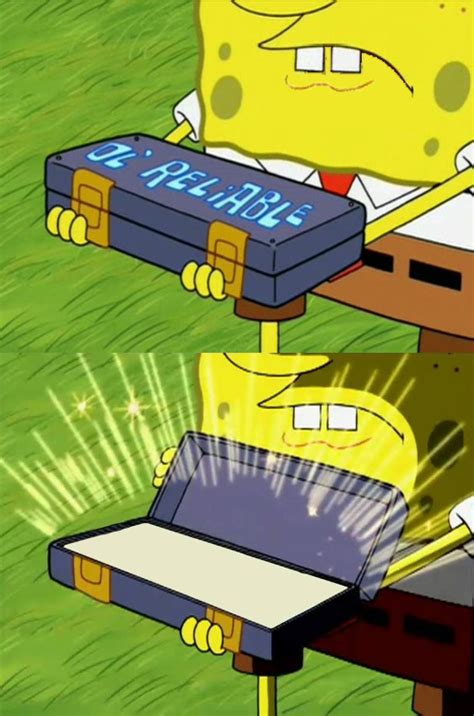 Spongebob Opening A Box Blank Template Imgflip