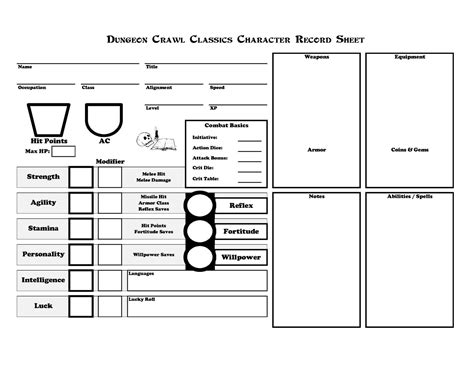 People Them With Monsters Dcc Rpg Character Sheet