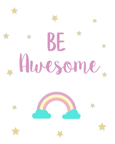 Be Awesome Printable Poster Etsy