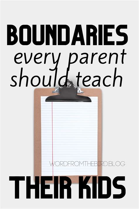 How To Set Healthy Boundaries For Children Word From The Bird