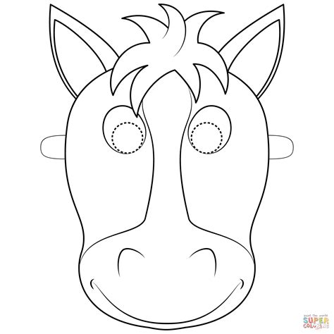 Brown cow printable costume face mask printable nativity mask | etsy. Horse Mask coloring page | Free Printable Coloring Pages ...