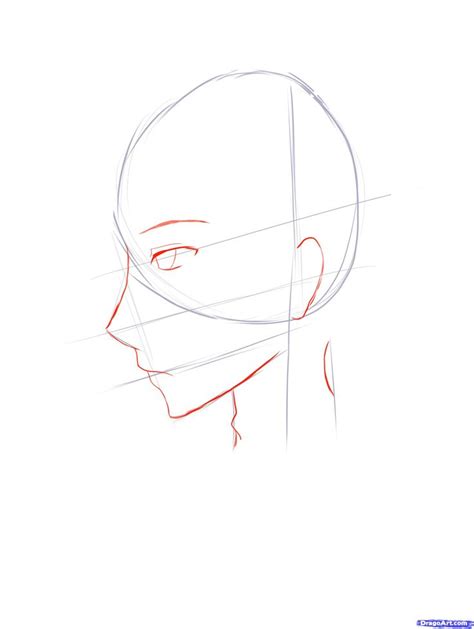 How To Draw A Male In Profile View Step By Step Anime Heads Anime