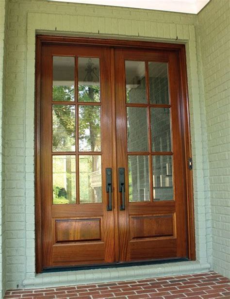 80 Mahogany Alexandria Tdl 6 Lite Double Door Double Doors Exterior