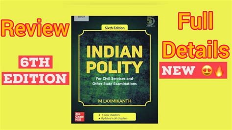 INDIAN POLITY 6TH EDITION BY M LAXMIKANTH REVIEW M LAXMIKANTH 6TH