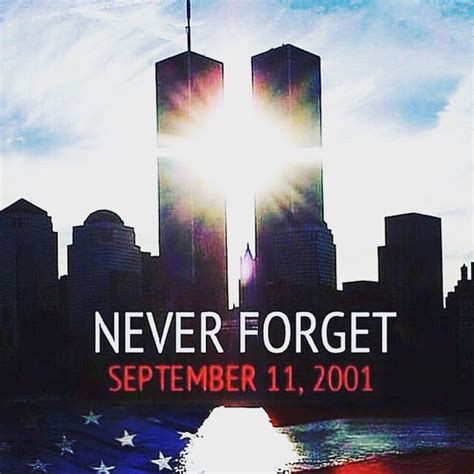 Make Frame With Never Forget Twin Towers Attack New York Airplanes 911