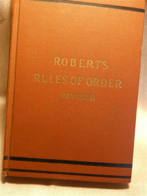 Roberts Rules Of Order Revised Isabel H Robert 1943 Pocket Sized Hardcover Book Ebay