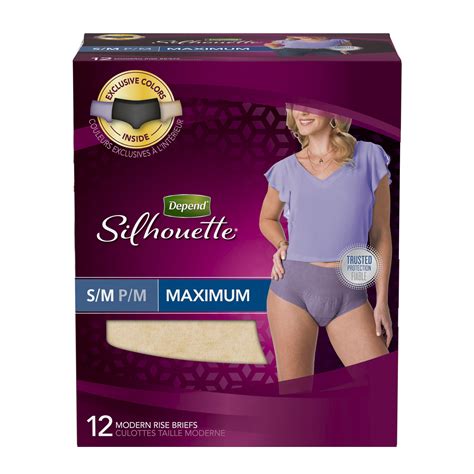 Depend Silhouette Incontinence Underwear for Women, Maximum Absorbency, S/M - Walmart.com ...