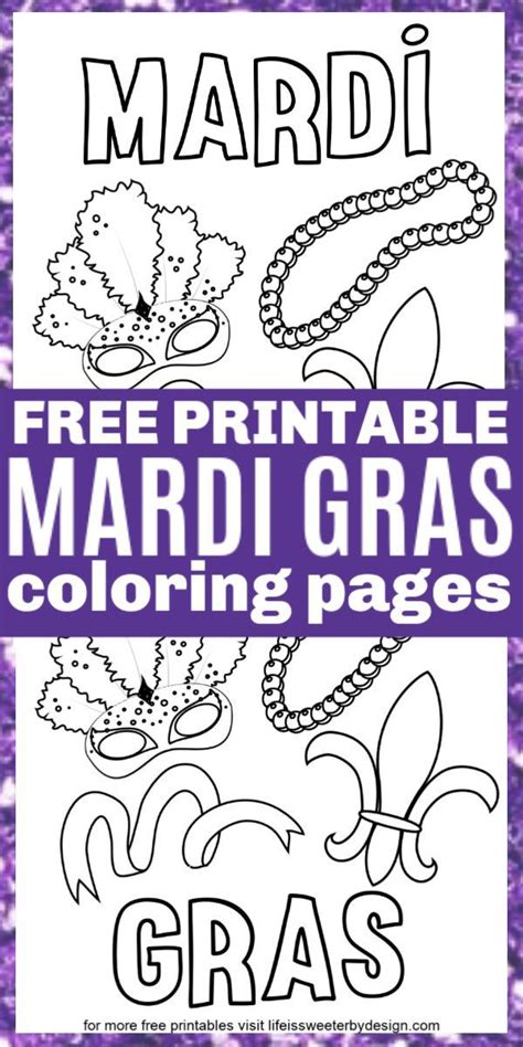 Free Printable Mardi Gras Coloring Pages For Kids There Are 2
