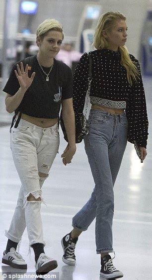 Kristen Stewart And Stella Maxwell Flash Their Midriffs To Fly Out Of