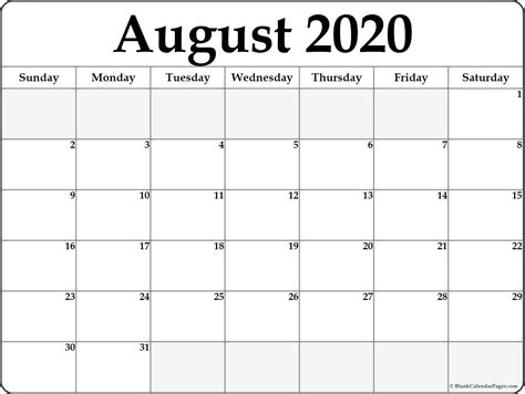 Hundreds of free printables available for you on demand. August 2020 calendar | free printable monthly calendars