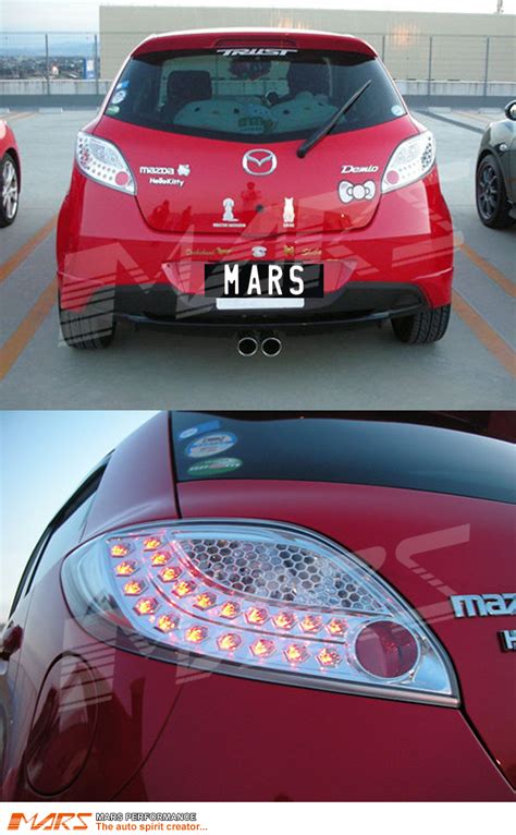 Crystal Clear Led Tail Lights For Mazda 2 Hatch 07 12 Mars Performance