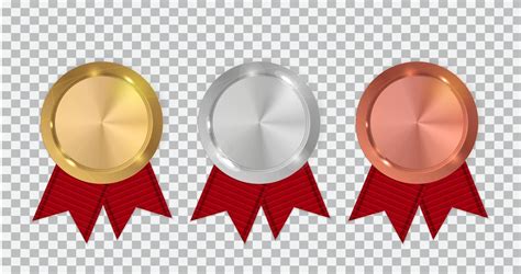 Red Ribbon Medals Vector Art Clip Art Bronze Icon Background