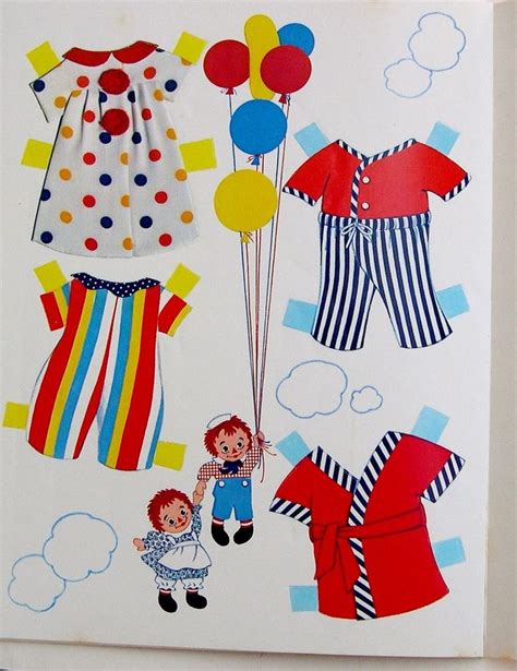 Vintage Whitmanbobbs Merrill Raggedy Ann And Andy Circus Paper Dolls