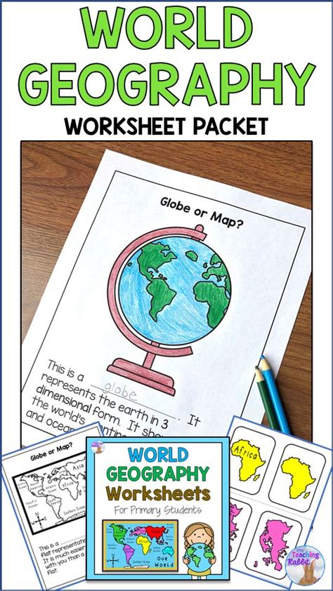 This Booklet With World Maps Continents Countries Oceans And