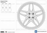 Enkei Three Preview Templates Wheels Template sketch template