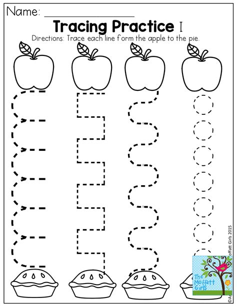 Tracing Practice And Tons Of Other Fun Pages For Back To School Apple