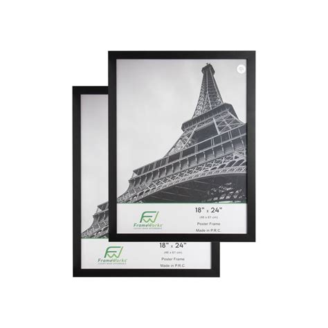 18 X 24 Black Mdf Wood Multi Pack Back Loading Poster Frames The Display Guys