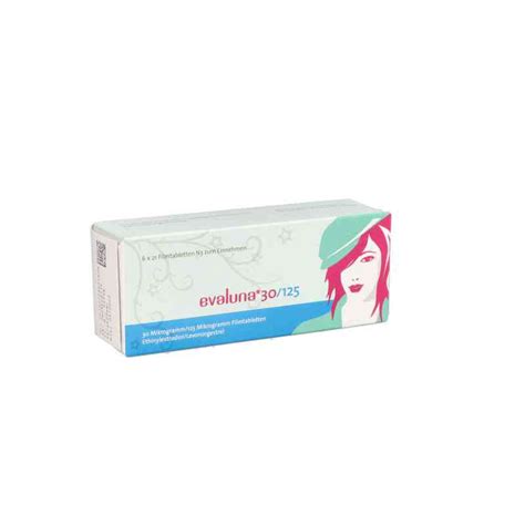 Evaluna 30/125 30 mikrogramm/125 mikrogramm fta, 63 stück. Evaluna 30/125 30 Mikrogramm/125 Mikrogramm Fta 126 stk