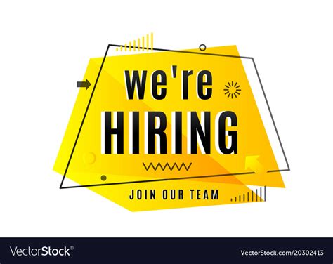We Are Hiring Concept Job Vacancy Advertisement Vector Image