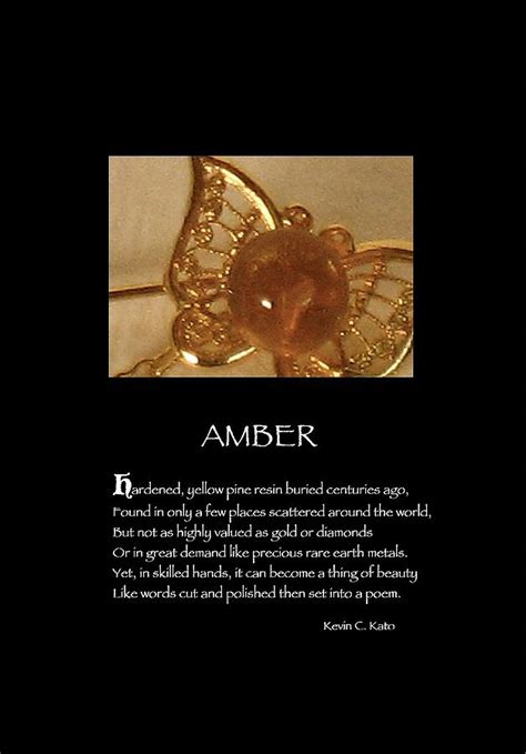 Poster Poem Amber Photograph By Poetic Expressions
