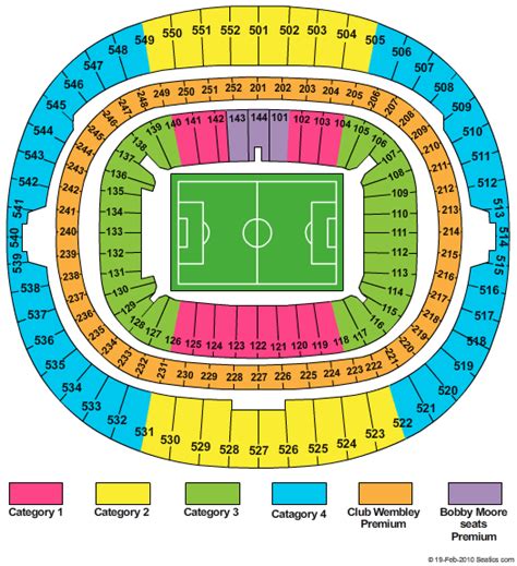 Wembley Stadium Seating Chart Wembley Stadium Event Tickets And Schedule