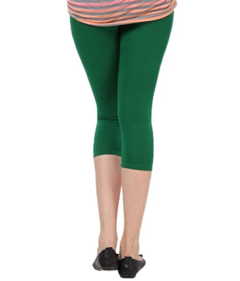 Femmora Perky Green Cotton Spandex 34th Leggings Price In India Buy