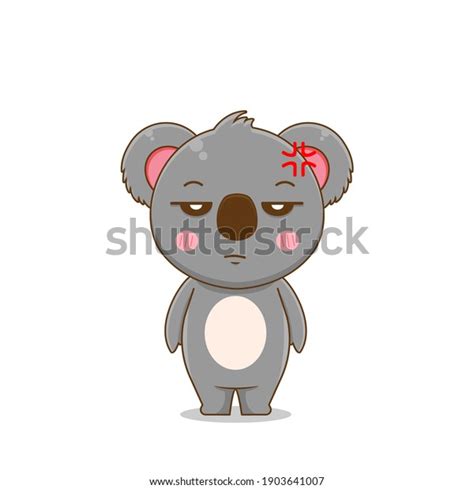 Cute Angry Koala Vector Illustration Chibi 库存矢量图（免版税）1903641007