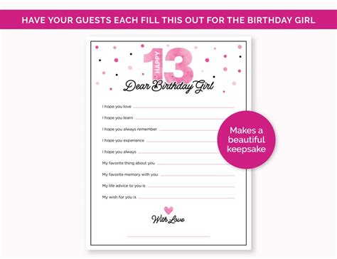 13th Birthday Party Games Printable Thirteenth Birthday Game Etsy