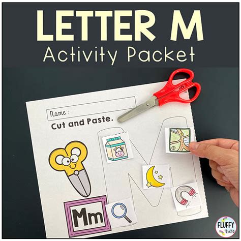 Exciting Letter M Cut And Paste Worksheets Fluffytots