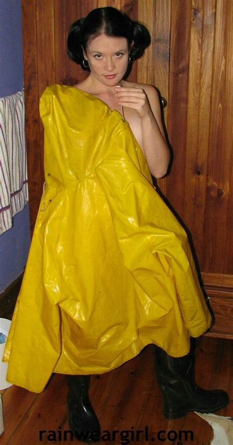 adele sex wear pvc apron rainwear girl rubber clothing plastic raincoat yellow raincoat