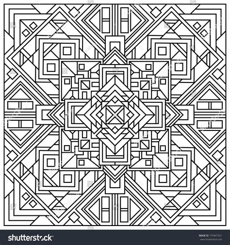 Beautiful Square Ornamental Tile Background Square Geometric Mandala